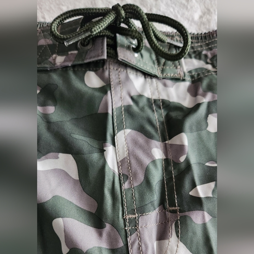 🩳 George Men’s XL Camouflage Swim Shorts Size 40–42 – NWT, 9” Inseam Camo Army - Picture 11 of 16